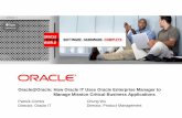 Oracle@Oracle: How Oracle IT Uses Oracle Enterprise ......dynamic business Integrated Systems Management and Support •Proactively identify and fix problems •Maximize business productivity