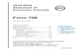Form 700 - NETFILE€¦ · Business Entitites/Trusts Business entities, sole proprietorships, partnerships, LLCs, corporations and trusts. (e.g., Form 1099 filers). Savings and checking