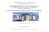 RESIDENCE « LA PERLE » · DEPARTEMENT DE LA MARTINIQUE VILLE DE FORT-de-FRANCE ***** RESIDENCE « LA PERLE » 25 appartements de standing + commerces sis au Port de Plaisance de