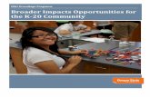 Broader Impacts Portfolio - Oregon State University · Broader Impacts Portfolio 5 Updated June 2015 underserved students. The program functions as a "pipeline", taking students from