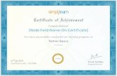 Python Basics · Python Basics 07th Jan 2019 Certificate code : 1017908. simplilearn simplilearn Cprfifitafp gf Congratulations! You have successfully completed our training program