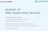 Analysis of Web Application Security · Defenses against SQL Injection in PHP Sources (where tainted data come from) $_GET, $_POST, $_SERVER, $_COOKIE, $_FILE, $_REQUEST, $_SESSION