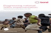 Progressing national SDGs implementation - Bond · Progressing national SDGs implementation ˆ Analysis of country Voluntary National Reviews As this is the ﬁrst year of Voluntary