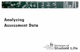 Analyzing Assessment Data - Vice President for Student Life · 2019-02-14 · Assessment Data . 12/15/2014 2 Outline •Analyzing Data –Qualitative data –Quantitative data –Making
