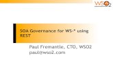 SOA Governance for WS-* using RESTchariotsolutions.com/wp-content/uploads/... · SOA Governance for WS-* using REST Paul Fremantle, CTO, WSO2 ... SOA Developers can publish WSDLs