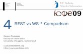 REST vs WS-* Comparisondret.net/netdret/docs/soa-rest-icwe2009/rest-ws.pdf · Pautasso, RESTful Web Service Composition with JOpera, Proc. Of the International Conference on Software