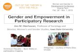 Gender and Empowerment in Participatory Research ... Early Approaches to Participatory Research Participatory
