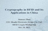Cryptography in RFID and Its Applications in China · Authentication and data integrity RF interface ... RFID crypto standard system Algorithm Hardware Protocol Infrastructu re product