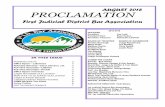 AUGUST 2018 PROCLAMATION - 1stjd.org1stjd.org/wp-content/uploads/2018/08/2018-8-Proclamation.pdf · EXECUTIVE DIRECTOR Vicki Malara 1st Judicial District Bar Association PO Box 1733