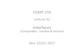 Lecture 32 - McGill CIMlanger/250/32-Comparable-Iterable-slides.pdf · Iterator iter2 = list.iterator(); s = iter1.next() s = iter2.next() s = iter1.next() s = iter2.next()