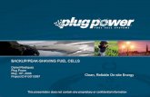 Backup/Peak-Shaving Fuel Cells - Energy.gov...BACKUP/PEAK-SHAVING FUEL CELLS Daniel Rodriguez Plug Power May, 18th, 2006 Project ID # GO13097 Clean, Reliable On-site Energy This presentation