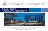 2016-2017 ANNUAL REPORT - aspercentre.ca · 2016-2017 ANNUAL REPORT 39 Queen’s Park Crescent E., Toronto, Ontario, M5S 2C3 (416) 978-0092 • . Realizing Constitutional Rights through