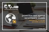protection test against ransom ware threats · Nowadays, ransomware threats have gained a new name: crypto-ransomware. These viruses encrypt specific types of files, and then display