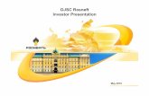 OJSC Rosneft Investor Presentation · 7 2010 2015 2020 Gas Liquid HC ~6.0 2.5 5.2 Efficient Reserve Base Development Hydrocarbon production growth mmboed Production doubles every