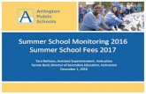 Summer School Monitoring 2016 Summer School Fees 2017€¦ · Summer School Monitoring 2016 ... Summit, Summer Laureate, Spanish Immersion, Outdoor Lab, Math Academy •Make-up &