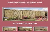 Independent Fencing Ltd....5046 4.8m x 100 x 35mm Decking Panel Pressure Treated & PAO Code Size 1110 1.8m x 0.82m Handrail Code Size 5050 3.6m x 95 x 44mm Page 10 Decking and Accessories