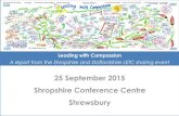 Shropshire Conference Centre Shrewsbury · A report from the Shropshire and Staffordshire LETC sharing event Shropshire Conference Centre ... values, behaviours and attitude interview