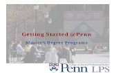 Getting Started @Penn · • LPS applies tuition charges to your bill; Student Financial Services provides the options for paying your bill. • All Financial Aid questions should