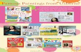 Usborne Children’s Books · Famous Paintings from s rne The Usborne FAMOUS '100 PAINTINGS Sticker Book wc An introduction to the world's most famous paintings in 100 stickers, including