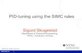 PID-tuning using the SIMC rules · 2. Derive SIMC tuning rule*: Reference: S. Skogestad, “Simple analytic rules for model reduction and PID controller design”, J.Proc.Control,