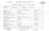 Hangzhou Reb Technology Co., Ltd - Certificate of Analysis ... · Alpha-Arbutin 120kgs 2015-09-09 Quantity Mfg. Date Specification Appearance Assay Residue on ignition Loss on Drying