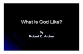 What is God like copy - thetestserver.netthetestserver.net/rrd/PPT/2013/What is God like.pdf · What is God like? ! Severe ! Romans 11:22 (NKJV) 22 Therefore consider the goodness