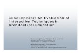 Cube Explorer: An Evaluation of Interaction Techniques in ...€¦ · Each tool aids developing different aspect of architectural space concept 12 3456 78 Abstract space comprehension