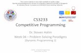 CS3233 CiiCompetitive PiP rogrammingstevenha/myteaching/competitive... · Wedding Shopping EXAMPLE 1 CS3233 ‐Competitive Programming, Steven Halim, SoC, NUS