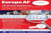 Europe AF th...Europe AF 10th Annual Conference Tuesday 7th and Wednesday 8th November 2017 1 08:15 Registration 08:55 - 09.00 Opening Remarks Riccardo Cappato & Wyn Davies