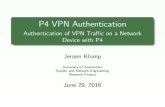 P4 VPN Authentication - Authentication of VPN Traffic on a ... · Introduction CoCo Authentication Proof of Concept Conclusion CoCoIntroduction • CommunityConnection(CoCo) • User-initiatedmulti-domainVPNservice