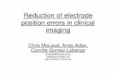 Reduction of electrode position errors in clinical imaging · Reduction of electrode position errors in clinical imaging Chris McLeod, Andy Adler, Camille Gomez-Laberge [cmcleod@brookes.ac.uk]