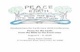Presbyterians for Earth Care 2019 Conference Peace for the ...presbyearthcare.org/wp-content/uploads/2019/08/PEC... · Bible, Science, and the Ecology of Wonder . As a member of the