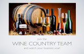 Join the WINE COUNTRY TEAM · Take the next step to join our winning team! Call Scott @ 973-477-1012 or email sm@winecountrymgt.com Scott Maybaum, President, Wine Country Management
