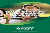 Guidelines for TEAm FirST Aid KiTS & Club …...Silk tape 5.0 cm 2 rolls Sleek waterproof tape 2.5 cm 2 rolls Sterile water eye wash 10ml 6 Tape scissors 1 Triangular bandages Upper