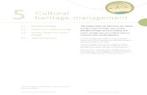 5 Cultural heritage management - Department of Primary ... heritage. Cultural heritage values include