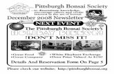 Dec 08 - pittsburghbonsai.org · For your Bonsai supplies support the store that exists for the society 724-348-4771 Pots, wire, tools, soil, plants Monthly Question And Answer Box