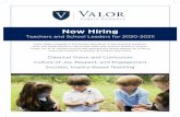 VALO R - University of Dallas · VALO R PUBLIC SCHOOLS Now Hiring Teachers and School Leaders for 2020-2021! Classical Vision and Curriculum Culture of Joy, Respect, and Engagement