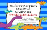 Subtraction Board Games FREEBIES · Catch a Dinosaur Take from 15 a game for 2 players Need: counters, 2 dice Players take turns to roll the two dice and add the numbers together.