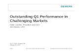 Outstanding Q1 Performance in Challenging Markets · Q1 FY10 Order growth y-o-y1) Q1 FY10 Revenue growth y-o-y1) Healthy profitability in a difficult business environment 1% Americas