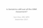 Is Geriatrics still out of the EBM movement? Annual conference/Saturday/geriatrics and EBM.pdf · CV events (except stroke), high Framinghmam score, or age ≥ 75 yrs • Exclusion: