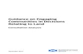 Guidance on Engaging Communities in Decisions Relating to ...€¦ · Guidance on Engaging Communities in Decisions Relating to Land Consultation Analysis. 1 Contents Contents .....