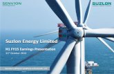 Suzlon Energy Limited · H1 FY15 Earnings Presentation 31st October 2014 1. Disclaimer • This presentation and the accompanying slides ... Q4 ’13 Q1 ’14 Q2 ’14 Q3 ’14 Q4