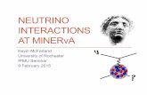 NEUTRINO INTERACTIONS AT MINERvA · 9 February 2015 K. McFarland, MINERvA 9 ν µ µ-n p (bound) • This assumes: • A single target nucleon, motionless in a potential well (the