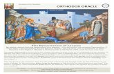 Dormion of the Theotokos ORTHODOX ORACLE oracle.pdf · The story of Lazarus is known from the Gospel narrative of John (11:18 ... Remember the words of the Lord Jesus, for he himself