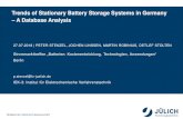 Trends of Stationary Battery Storage Systems in Germany A ......IEK-3: Institut für Elektrochemische Verfahrenstechnik Trends of Stationary Battery Storage Systems in Germany –A