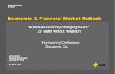 Economic & Financial Market Outlook...2 Australian Economic & Financial Market Outlook- 2014 & 2015 Direction of Risks Global Growth Global economic growth of 3½-4% in 2014 & 2015.Domestic
