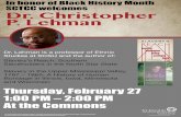 Black History Month presentation copy History M… · 1:00 PM – 2:00 PM At the Commons Slavery’s Reach: Southern Slaveholders in the North Star State Slavery in the Upper Mississippi