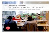 university of oslo library - Universitetet i oslo · Postal address: P.O. Box 1009 Blindern, 0315 Oslo Tel.: +47 22 84 40 50 E-mail: bibliotek humsam@ub.uio.no Law Library Karl Johans