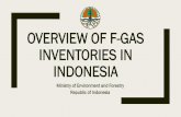 Overview of F-gas inventories in Indonesia · OVERVIEW OF F-GAS INVENTORIES IN INDONESIA Ministry of Environment and Forestry Republic of Indonesia. OUTLINE 1. ... 2H1: Pulp and paper