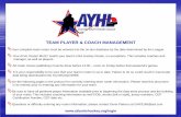 TEAM PLAYER & COACH MANAGEMENTprocess.metleague.org/admin/AYHL_Team_Management.pdfTEAM PLAYER & COACH MANAGEMENT Your complete team roster must be entered into the on-line database